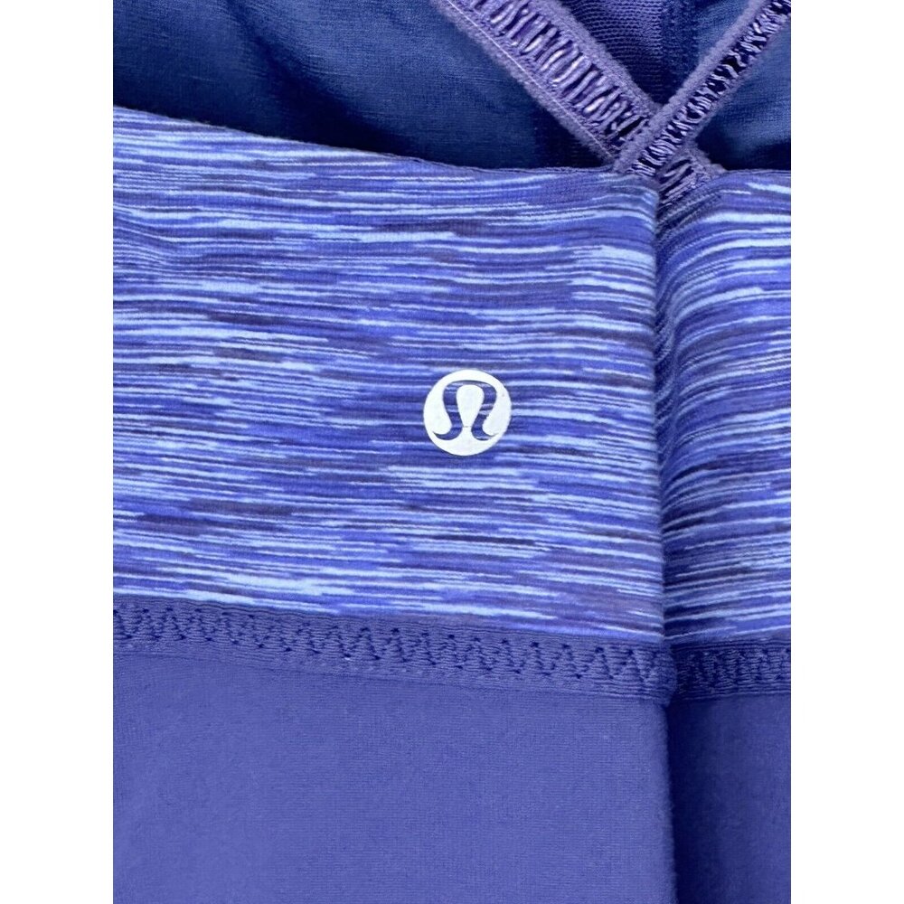 Lululemon Womens Tank Top Dance Strap Criss Cross Yoga Gym Workout Purple Size 6 - Picture 5 of 7